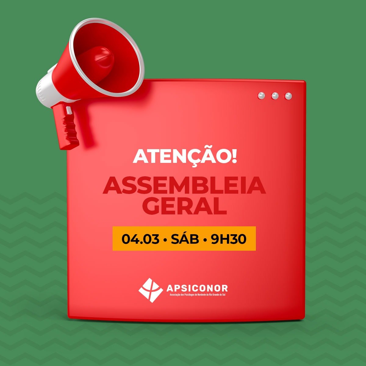 Atenção – Assembleia Geral – dia 04 de março de 2023