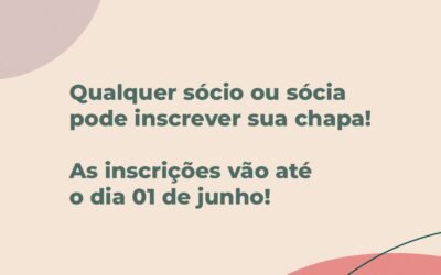 As inscrições vão até o dia 01 de junho!