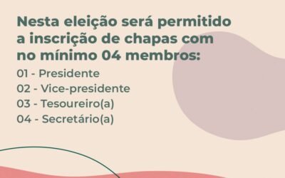 Nesta eleição será permitido no mínimo quatro membros!