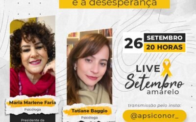 Setembro Amarelo – Live: O Sentido da Vida e a Desesperança.