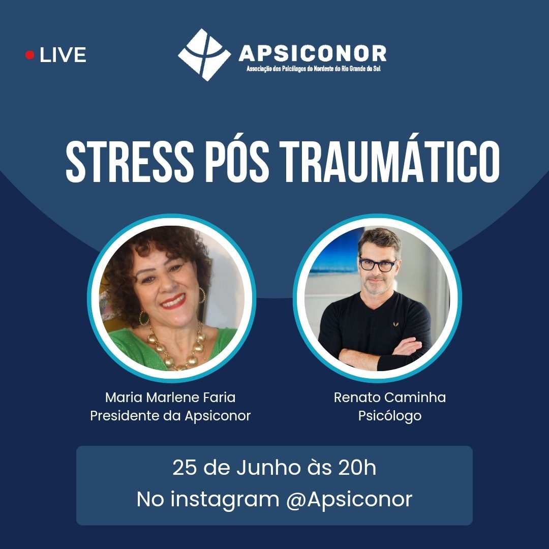 Live no dia 25 de junho – Stress Pós Traumático.