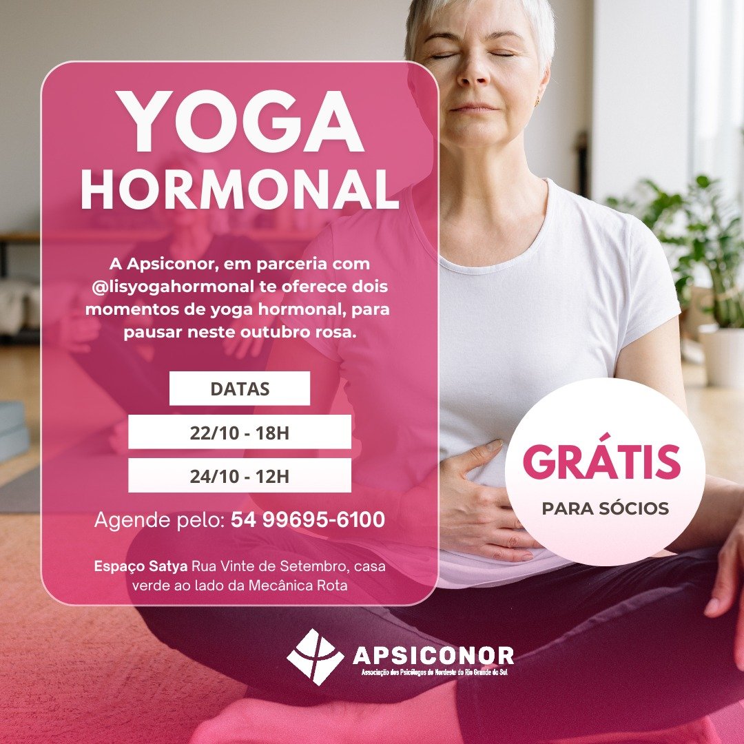 Yoga Hormonal – Outubro Rosa – Para se cuidar mais.