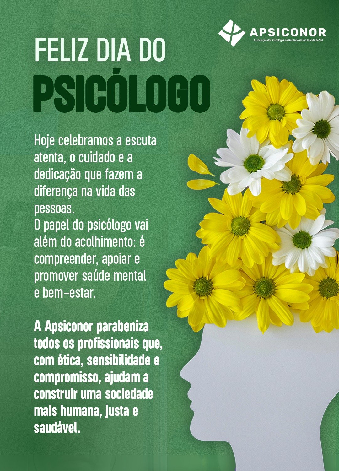 Parabéns pelo seu dia Psicólogo.