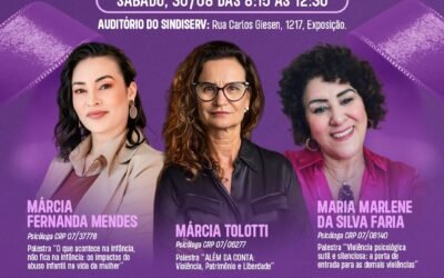 Participem! Evento Agosto Lilás e Dia do Psicólogo – dia 30 de Agosto