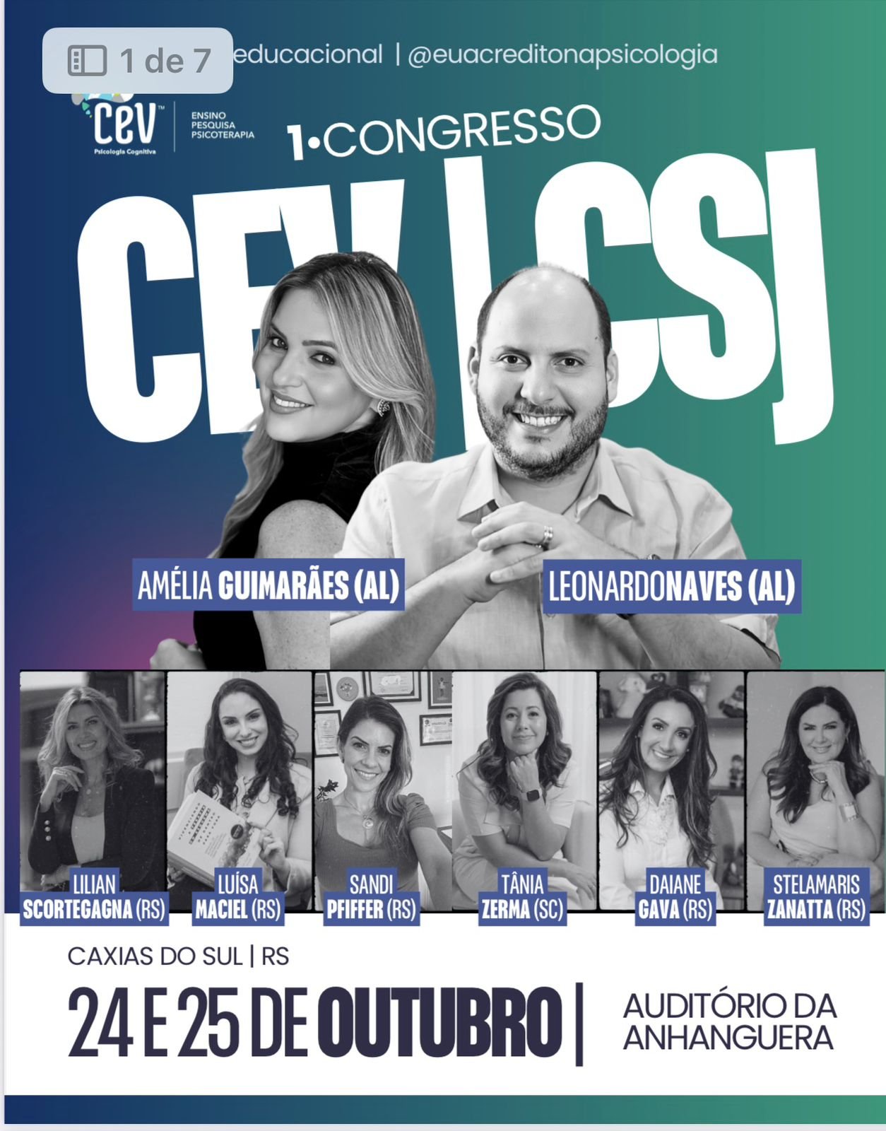 A APSICONOR foi apoiadora do 1º Congresso CEV/CJS – Ceveducacional